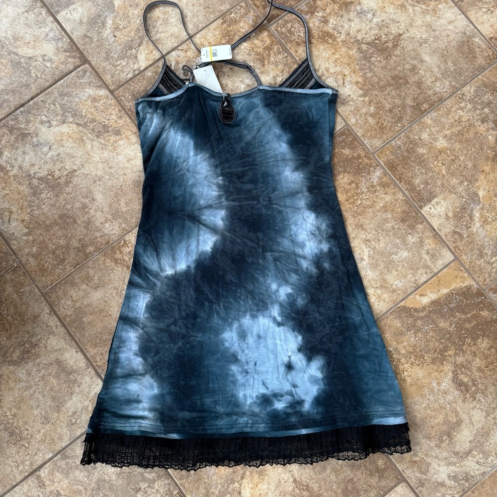Free People Y2K Tie-Dye Slip Dress with Lace Hem Size M - Picture 5 of 10